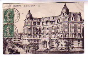 La Carlton Hotel Biarritz France, Used 1915