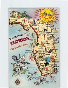 Postcard The Sunshine State Greetings From Florida USA