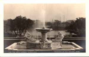 Ohio Cleveland The Fine Arts Garden and Fountain Of The Waters Real Photo