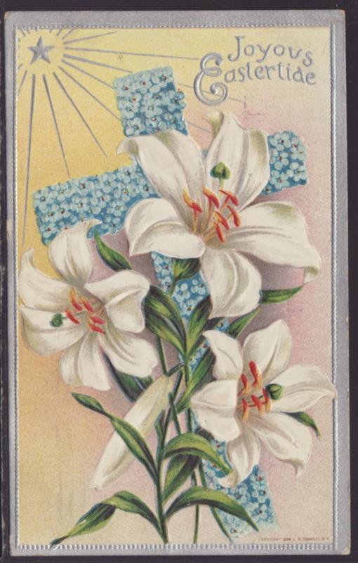 Joyous Easter,Lilies,Cross