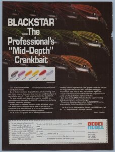 1987 Rebel Blackstar Crankbait Old Fishing Lures Print Ad