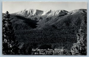 c1940's San Gorgonia Peak Greyback Big Bear Lake CA RPPC Photo Vintage Postcard