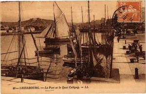 CPA CHERBOURG - Le Port et le Quai Caligny (245640)