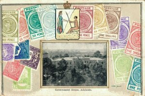 Australia Government House Adelaide Stamp Postcard 06.41