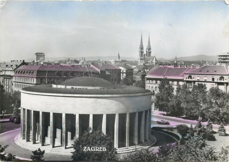 Croatia Postcard Zagreb center view