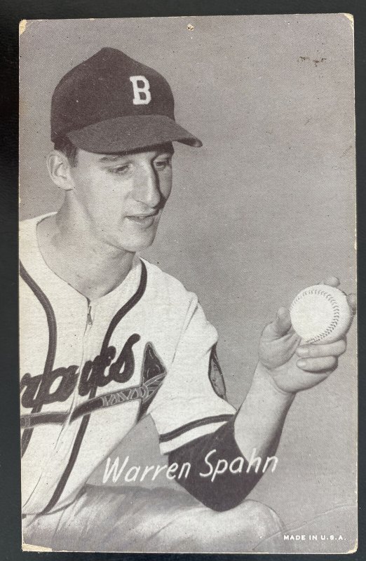 Mint USA Real Picture Postcard Warren Spahn Baseball Player