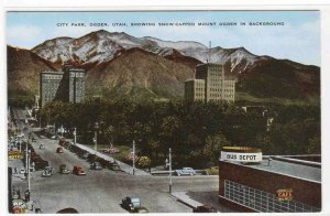 City Park Panorama Ogden Utah 1950c postcard