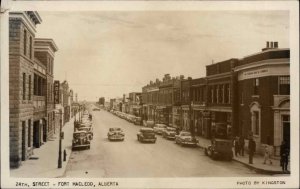 Fort Macleod Alberta AB 24th St. Real Photo Postcard