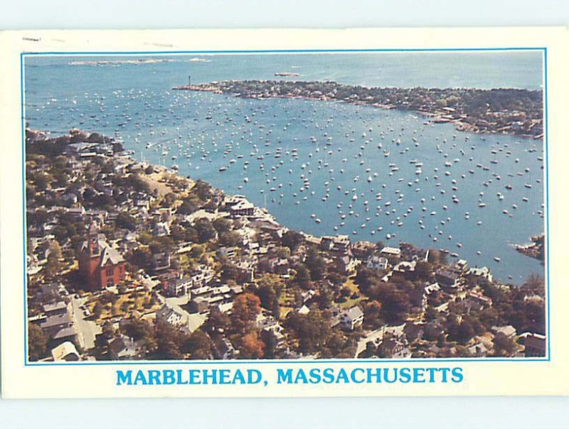 1980's AERIAL VIEW Marblehead Massachusetts MA AC9991