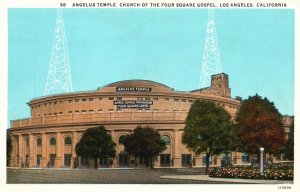 Vintage Postcard Angelus Temple Church Four Square Gospel Los Angeles California