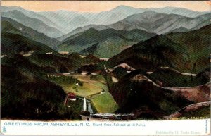 Asheville, NC North Carolina  ROUND KNOB~RAILROAD At 18 POINTS ca1900's Postcard