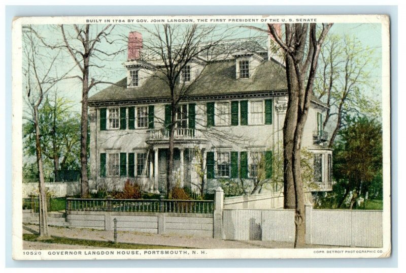 1934 Governor Langdon House Portsmouth New Hampshire NH Phostint Postcard 
