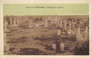 BF35775 ruines de carthage tunisia basilique  st cyprien   front/back scan