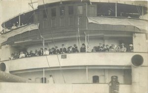 Postcard C-1910 Steamboat rear deck passenger people occupation TP24-1806