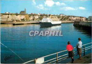 Modern Postcard Dieppe (Seine Maritime) The Valencay Outgoing Port Boat
