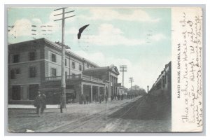 Postcard Harvey House Emporia Kas. Kansas c1908 Postmark