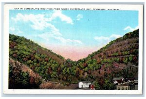 Cumberland Tennessee Postcard Gap Cumberland Mountain Houses 1937 Vintage Posted