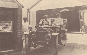 Siddley 1909 Tandem Car Postcard Wolseley Postcard