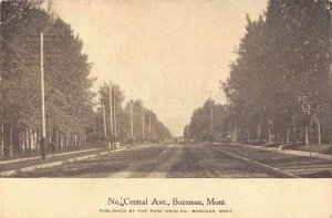 Bozeman Montana Central Avenue Street Scene Vintage Postcard AA656