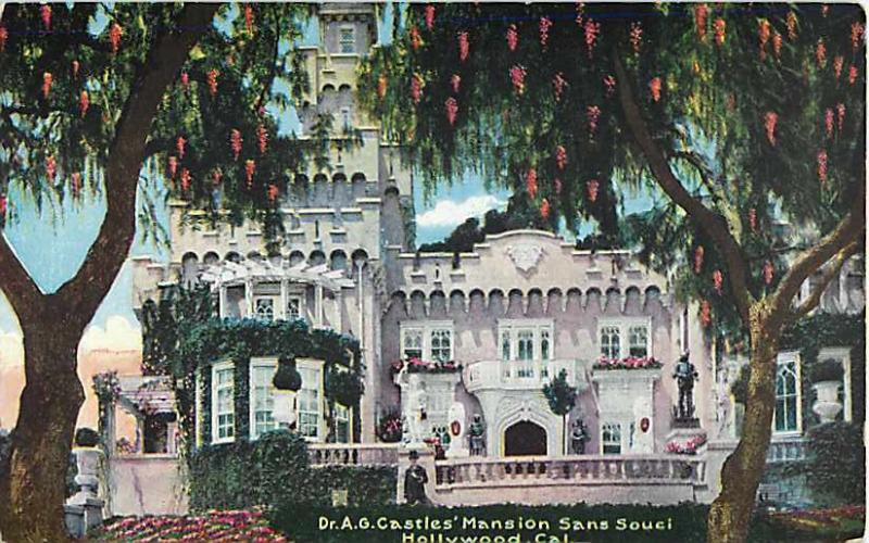 Dr. A.G. Castle's Mansion Sans Souci Hollywood California, Divided Back