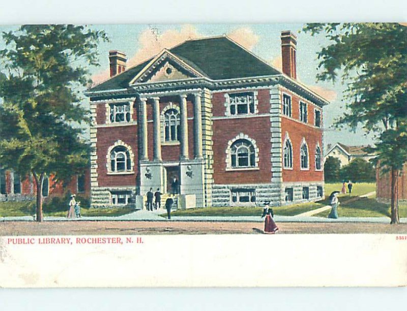 Pre-1907 LIBRARY SCENE Rochester New Hampshire NH AF1877