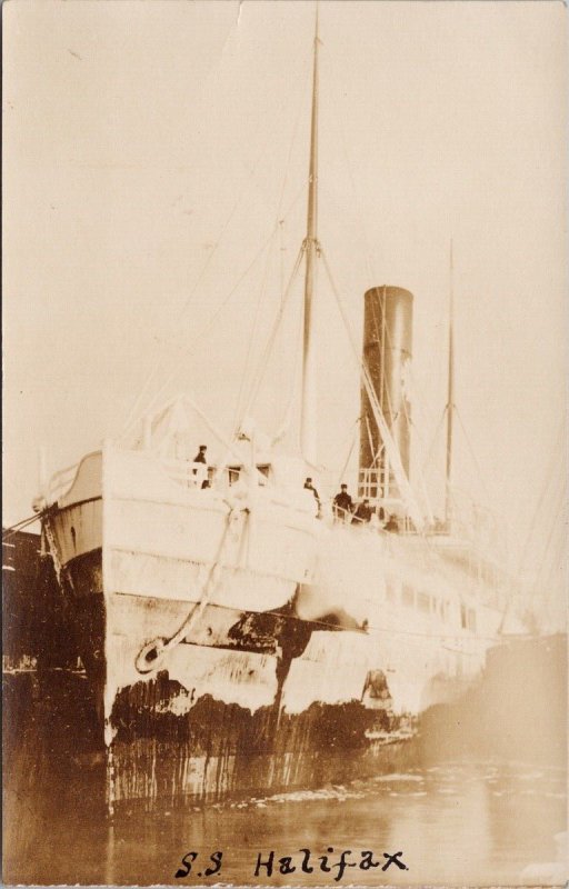 SS 'Halifax' Ship Boat Steamship Unused RPPC Canada Postcard H60