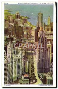 Postcard Old Chicago Michigan Avenue North of the River