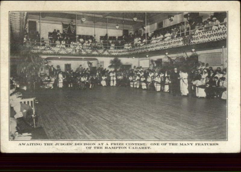 Dance Contest? Hampton Cabaret Awaiting Judges Decision c1910 Postcard
