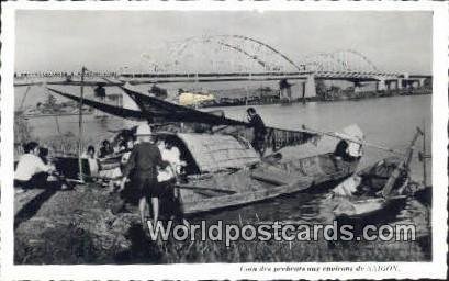 Printed Photo Coin des Pecheurs aux environs Saigon Vietnam, Viet Nam Unused 