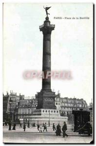 Paris Old Postcard Place de la Bastille