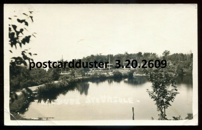 h3862 - STE. URSULE Quebec 1940s Lac Dube. Real Photo Postcard by Lefebvre