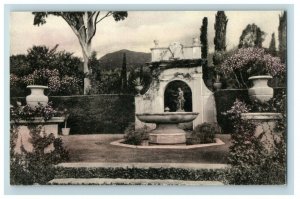 1910 Mrs. Mary Stewart House In Santa Barbara Hand Colored Postcard P181