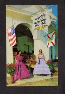 FL Waverly Welcome House Citrus Packing Flags Florida Postcard
