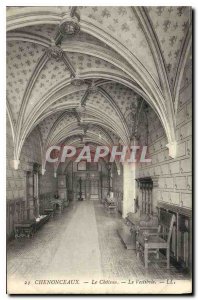 Old Postcard Chateau Chenonceau on the Hall