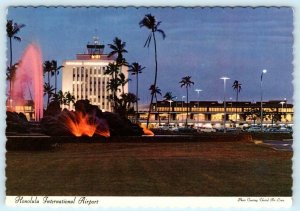 HONOLULU INTERNATIONAL AIRPORT, Hawaii HI ~ Volcano Fountain  4x6 Postcard