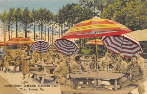 Camp Pickett Virginia Sidewalk Cafe Military Vintage Postcard AA64015