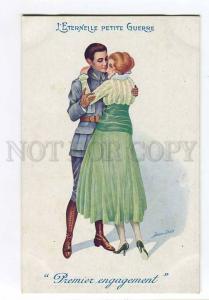 256947 KISS Lovers WAR Commitment by SAGER vintage ART NOUVEAU