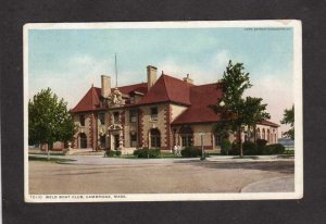 MA Weld Boat Club Cambridge Mass Massachusetts Postcard Phostint Type nr Boston