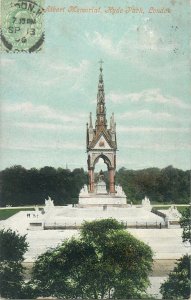 Postcard UK England London Hyde Park Albert Memorial