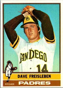 1976 Topps Baseball Card Dave Freisleben San Diego Padres sk13508