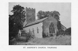 St Andrews Church Thurning Northampton Postcard
