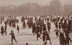 Zurich Switzerland Eisfeld Tonhalleplatz J. Gasser Bergler Unused Postcard E72