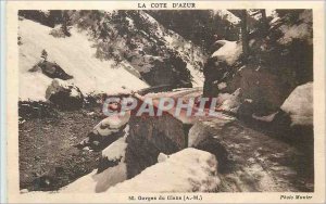 Old Postcard Gorges Cians (A M) The French Riviera