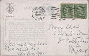 Canada The Ice Bridge Niagara Falls Vintage Postcard 09.79