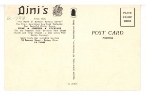 MA - Boston. Dini's Restaurant, Interior