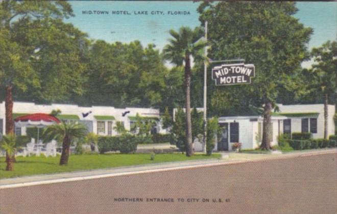 Florida Lake City Mid-Town Motel 1956