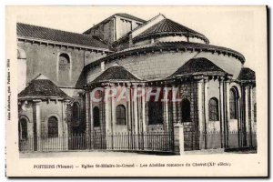 Old Postcard Poitiers Church St Hilaire Le Grand Romanesque Apses bedside