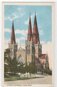 Catholic Cathedral Tulsa Oklahoma #1 1920s postcard