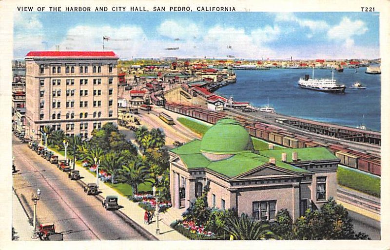 View of the Harbor and City Hall San Pedro CA