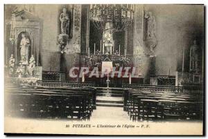 Old Postcard Puteaux The Interior of the Church